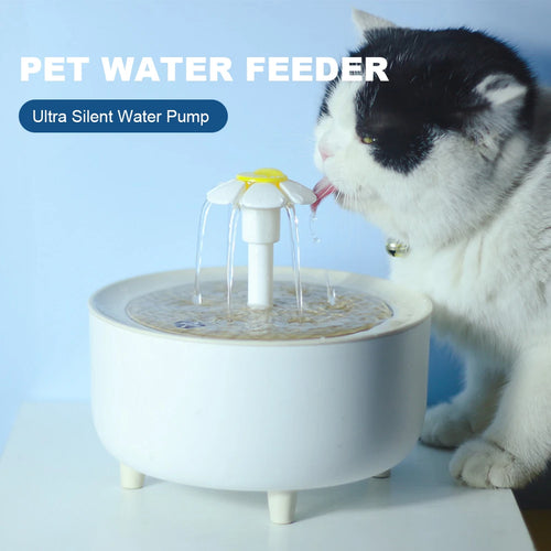 1200ml Automatic Cat Water Fountain with USB Pump & Charcoal Filter