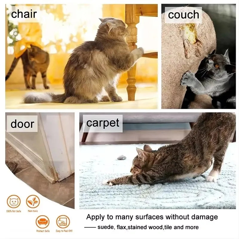 Cat Scratch Sofa Protectors – Self-Adhesive Furniture Guard Pads