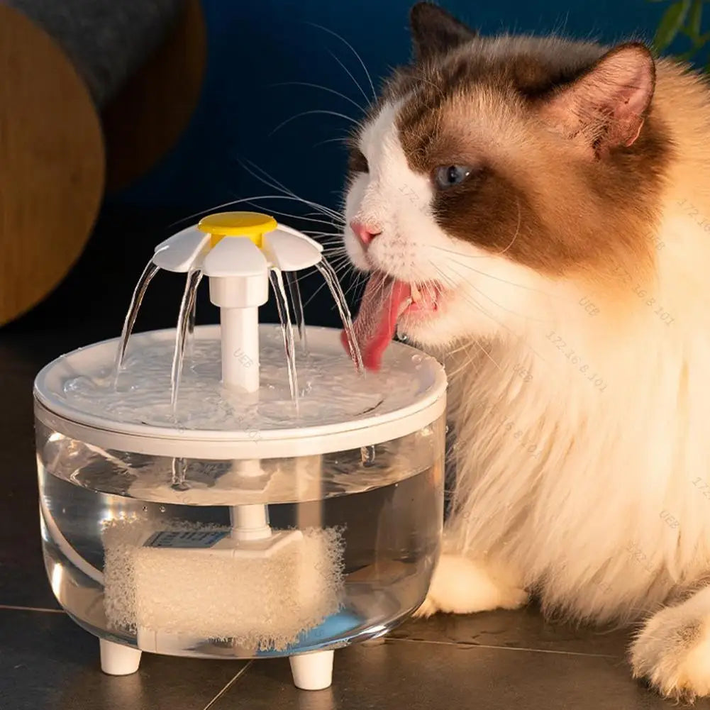 1200ml Automatic Cat Water Fountain with USB Pump & Charcoal Filter